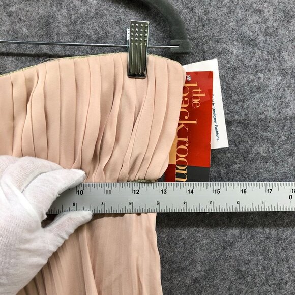 NWT Alex Gaines Strapless Mini Party Dress Size 6 Blush Pink Accordion Chiffon - Picture 6 of 13